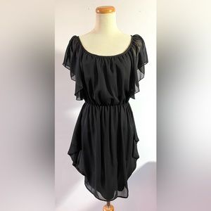Metropark Metro Park MP Black Dress Keyhole Back LBD Little Black Dress Small